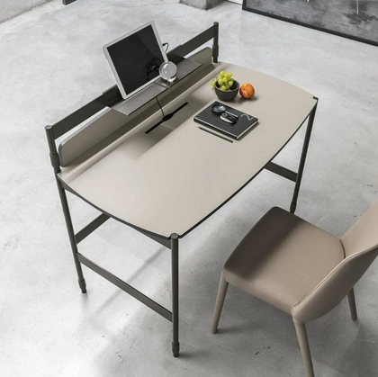 Scrittoio Ink in CDF laccato madreperla di Tomasella