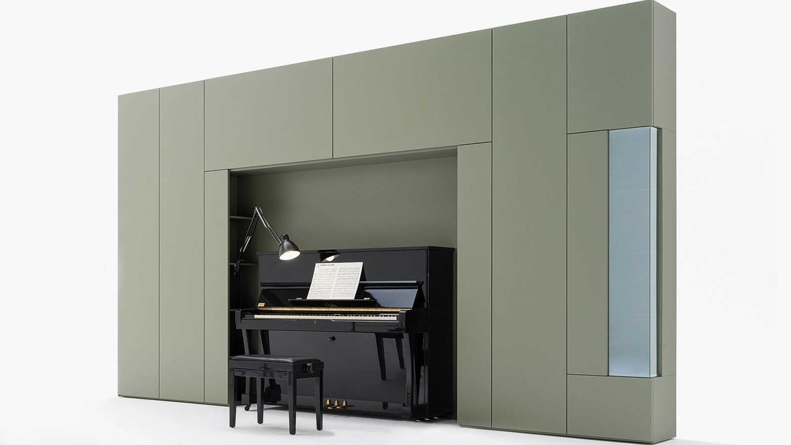 Armadio Freedhome a ponte in laccato opaco con ante battenti di Caccaro