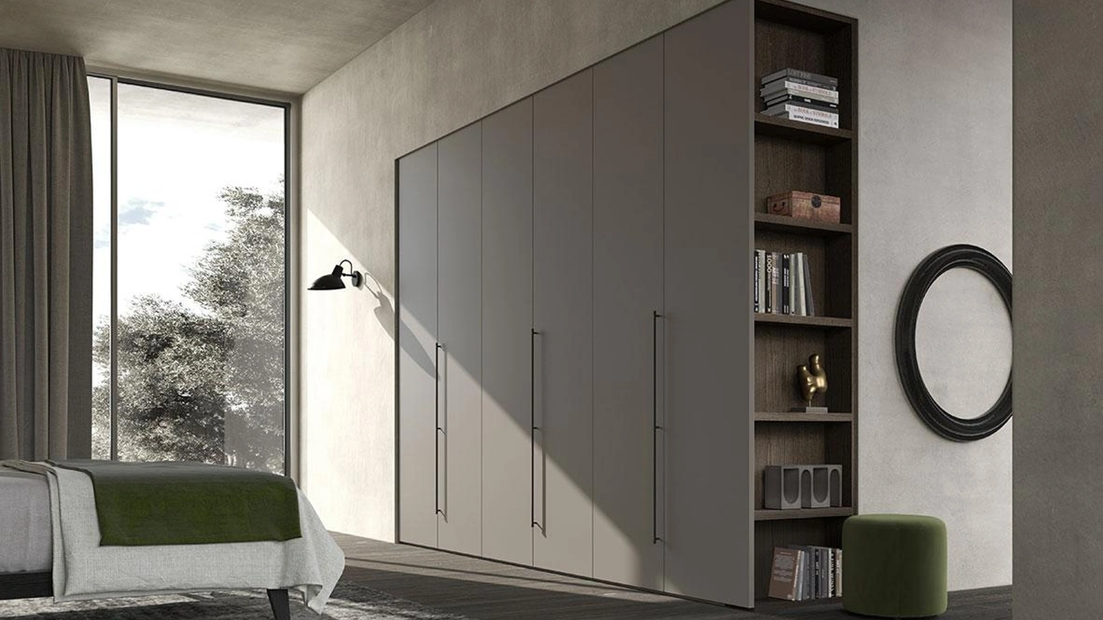 Armadio con ante battenti Comp 358 in laccato opaco di Mobilgam
