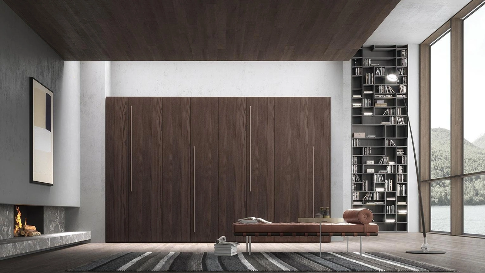 Armadio con ante battenti Comp 360 in frassino di Mobilgam