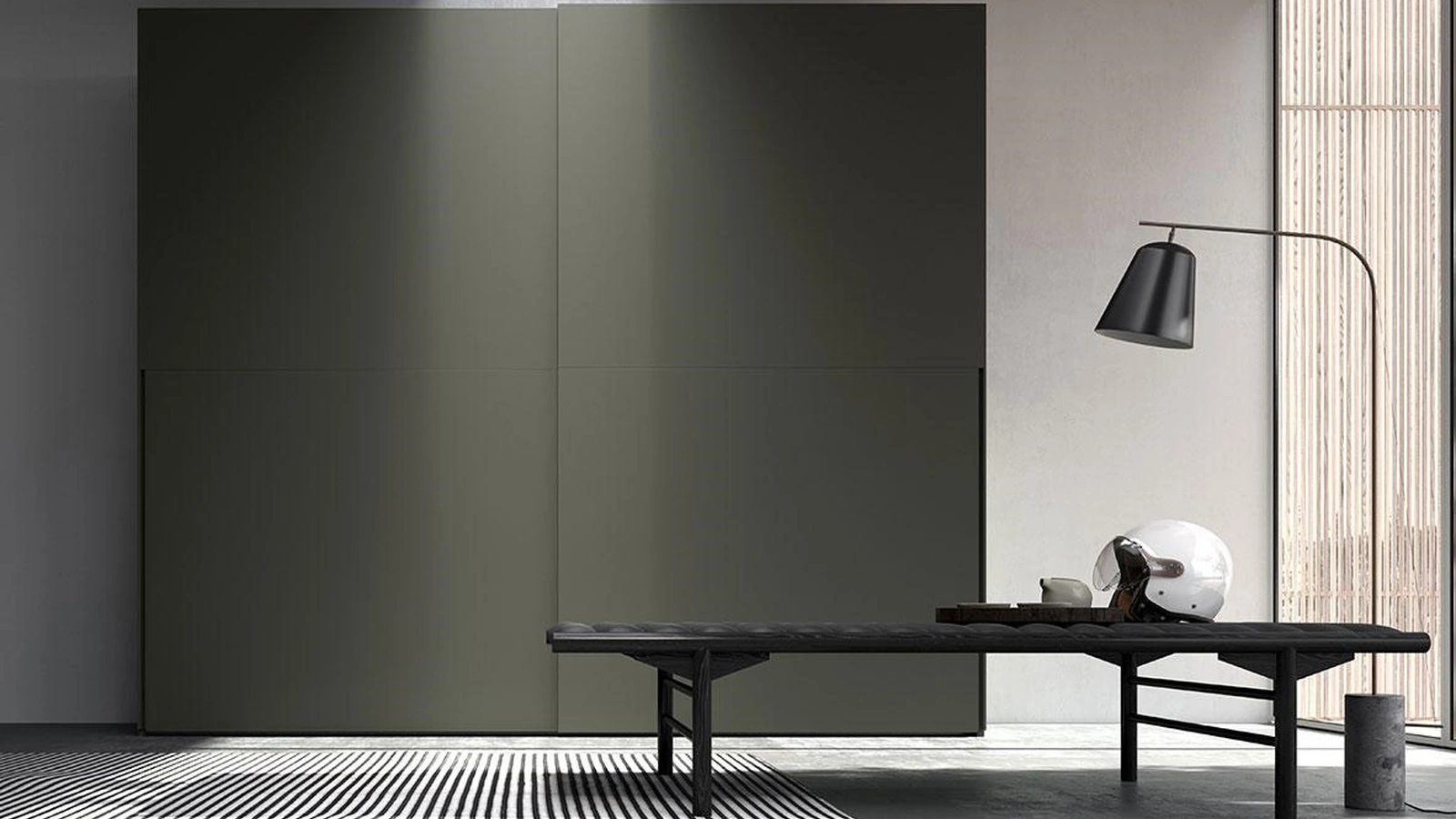 Armadio con ante scorrevoli Comp 304 in laccato opaco di Mobilgam