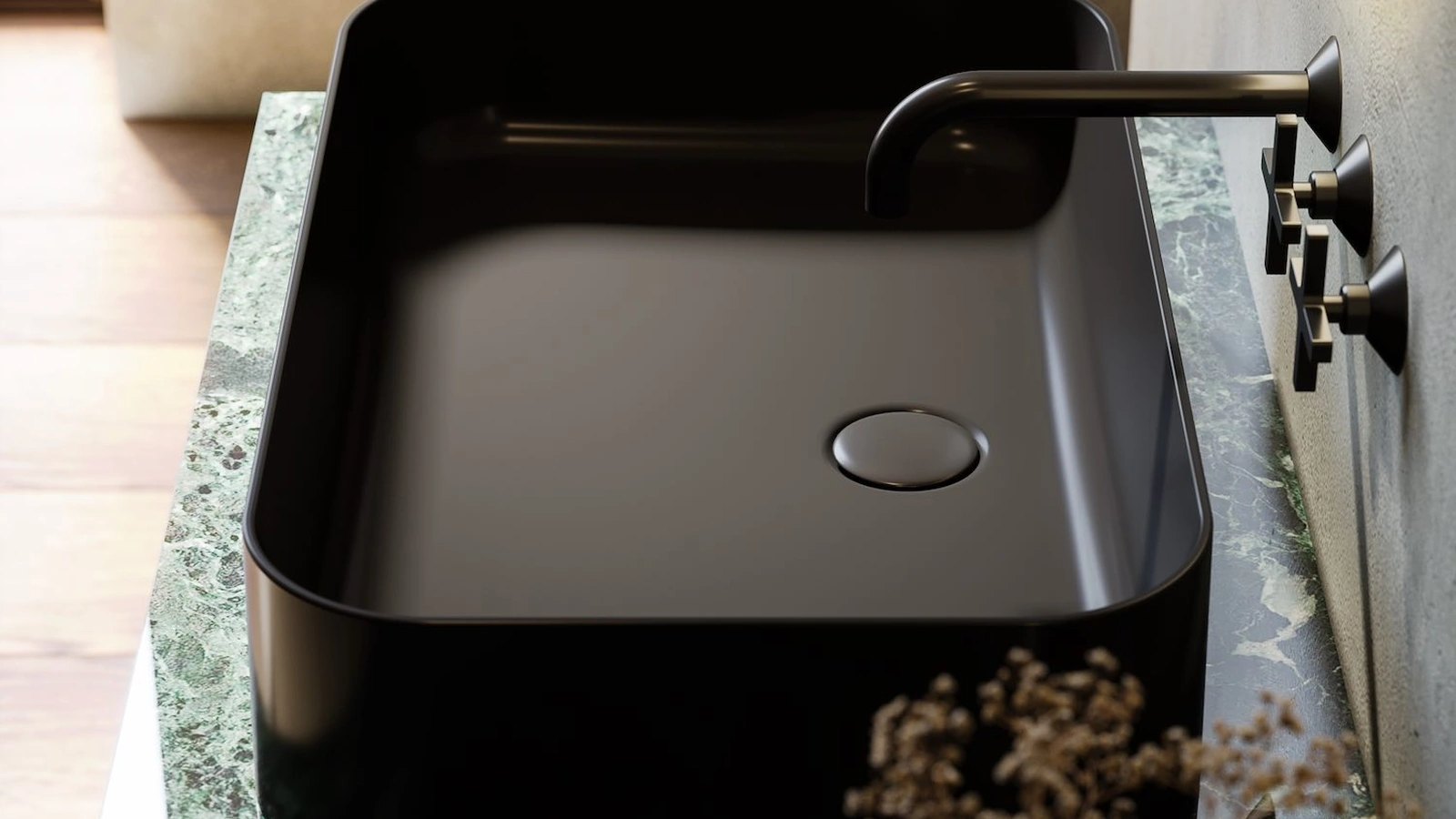 Mobile da Bagno sospeso con top in gres Cornici 15 di Puntotre