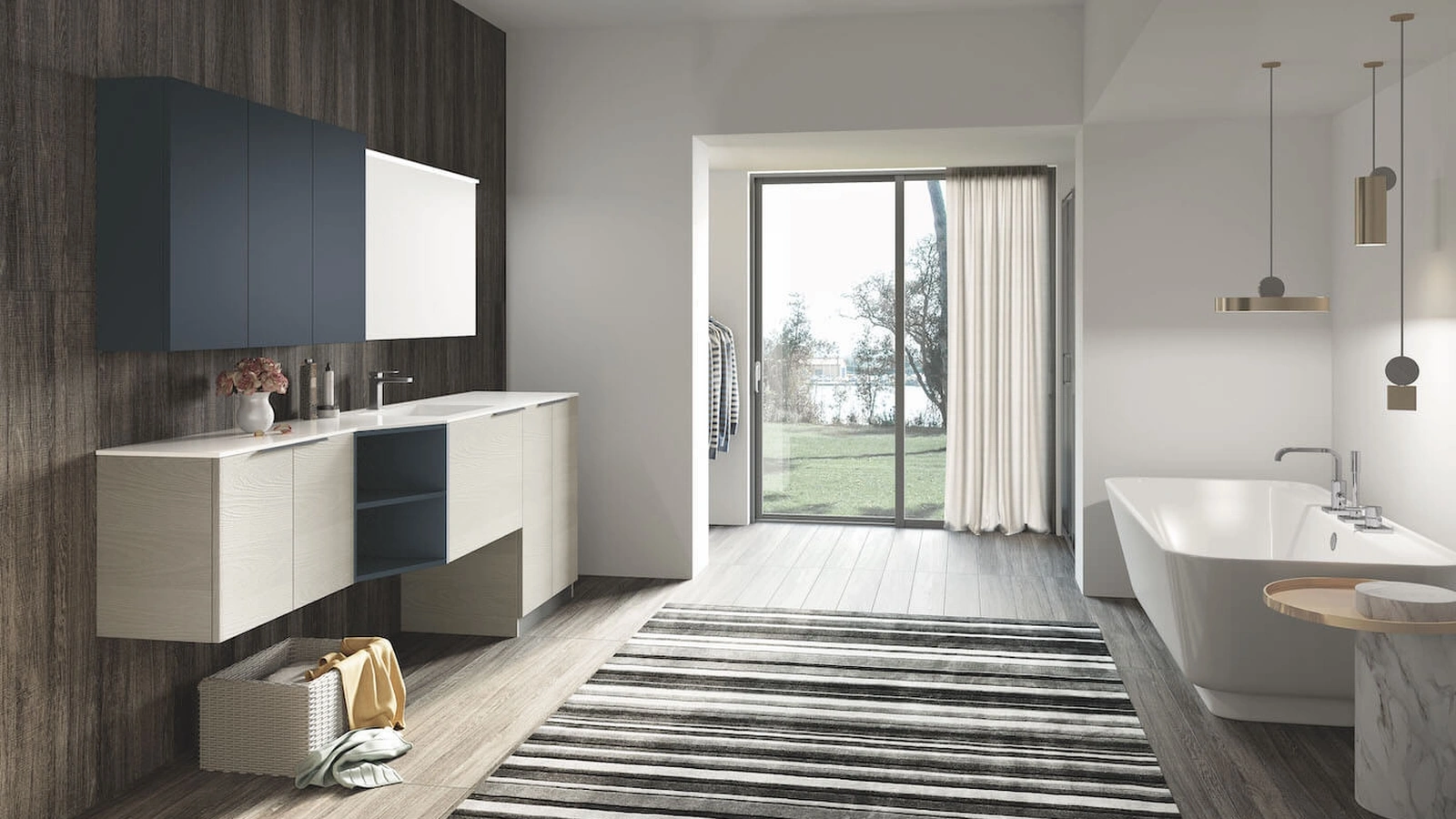 Mobile da Bagno per lavanderia in laminato e laccato Laundry 10 di Puntotre