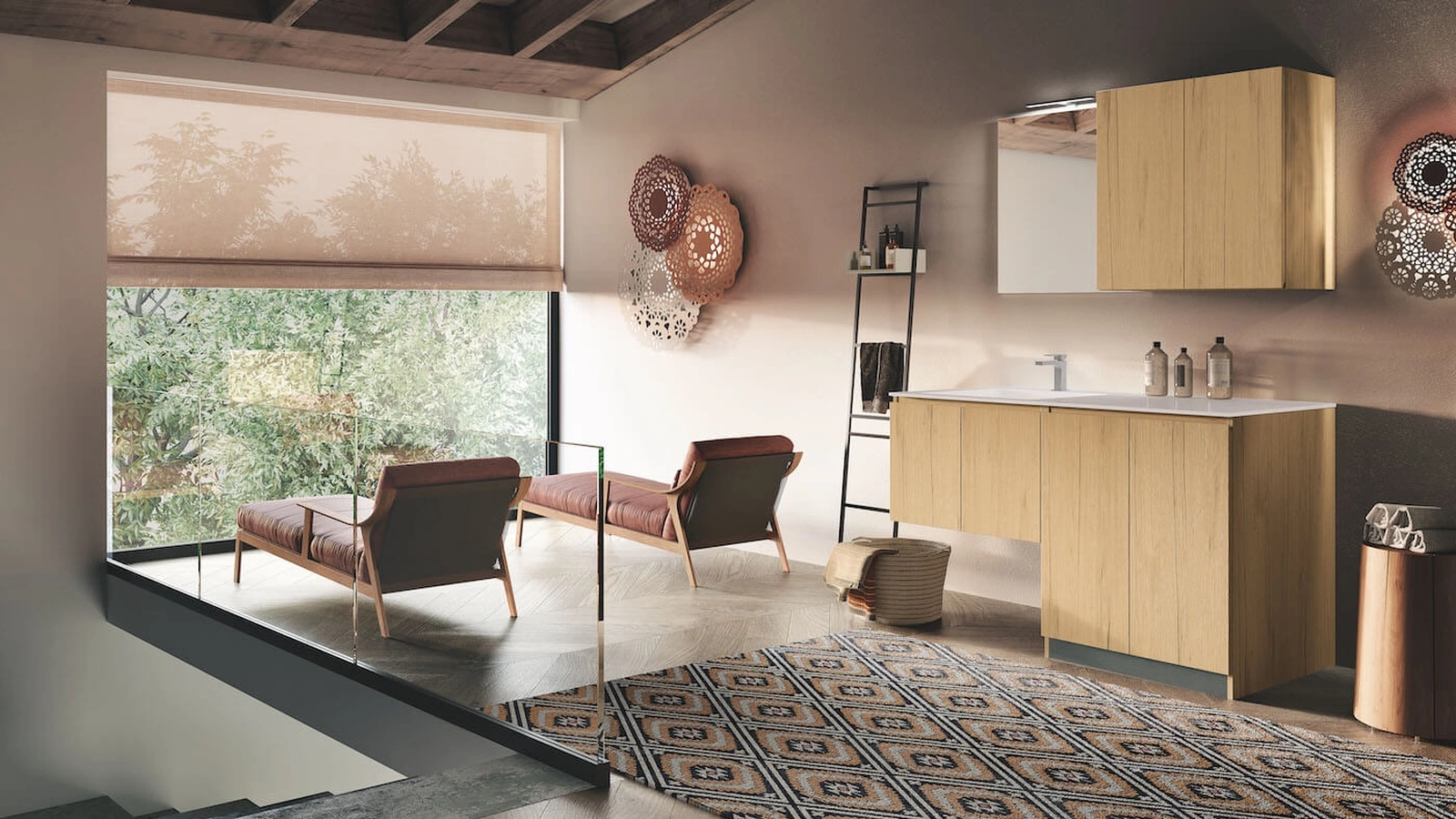 Mobile da Bagno per lavanderia in laminato Laundry 13 di Puntotre