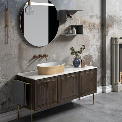 Mobile da Bagno a terra in legno Paraiso Moro Roma 08 di Puntotre