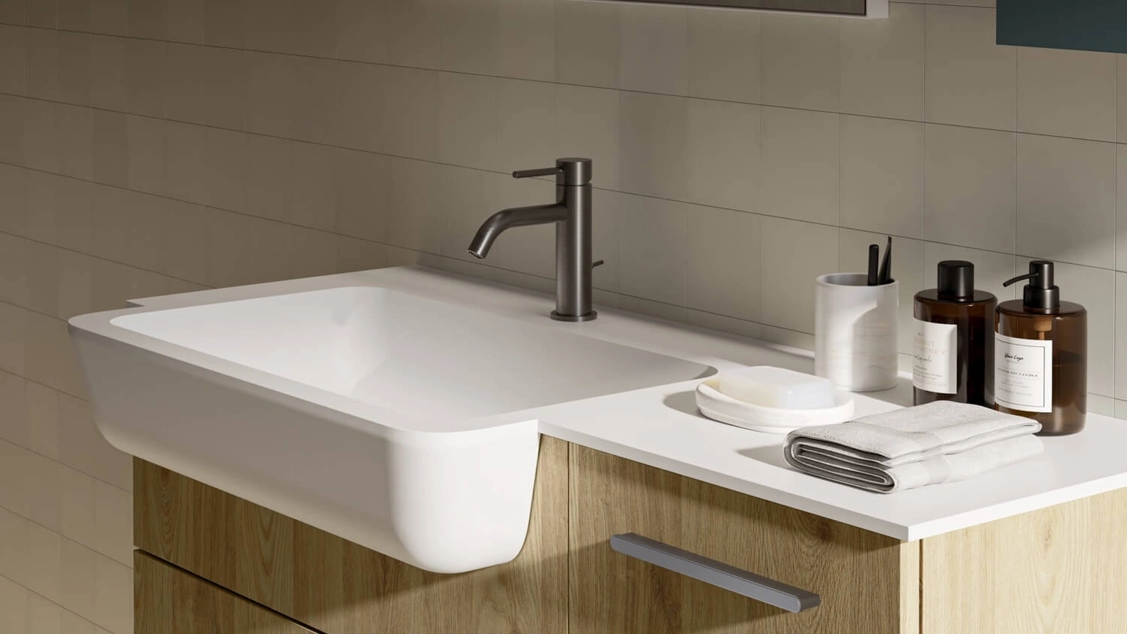 Mobile da Bagno a terra Sistema Maniglia 31 di Puntotre