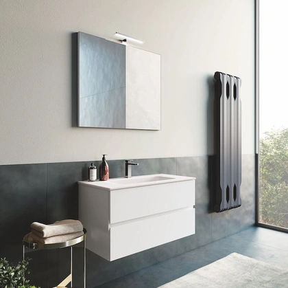 Mobile da Bagno sospeso laccato Bianco Up & Down 08 di Puntotre