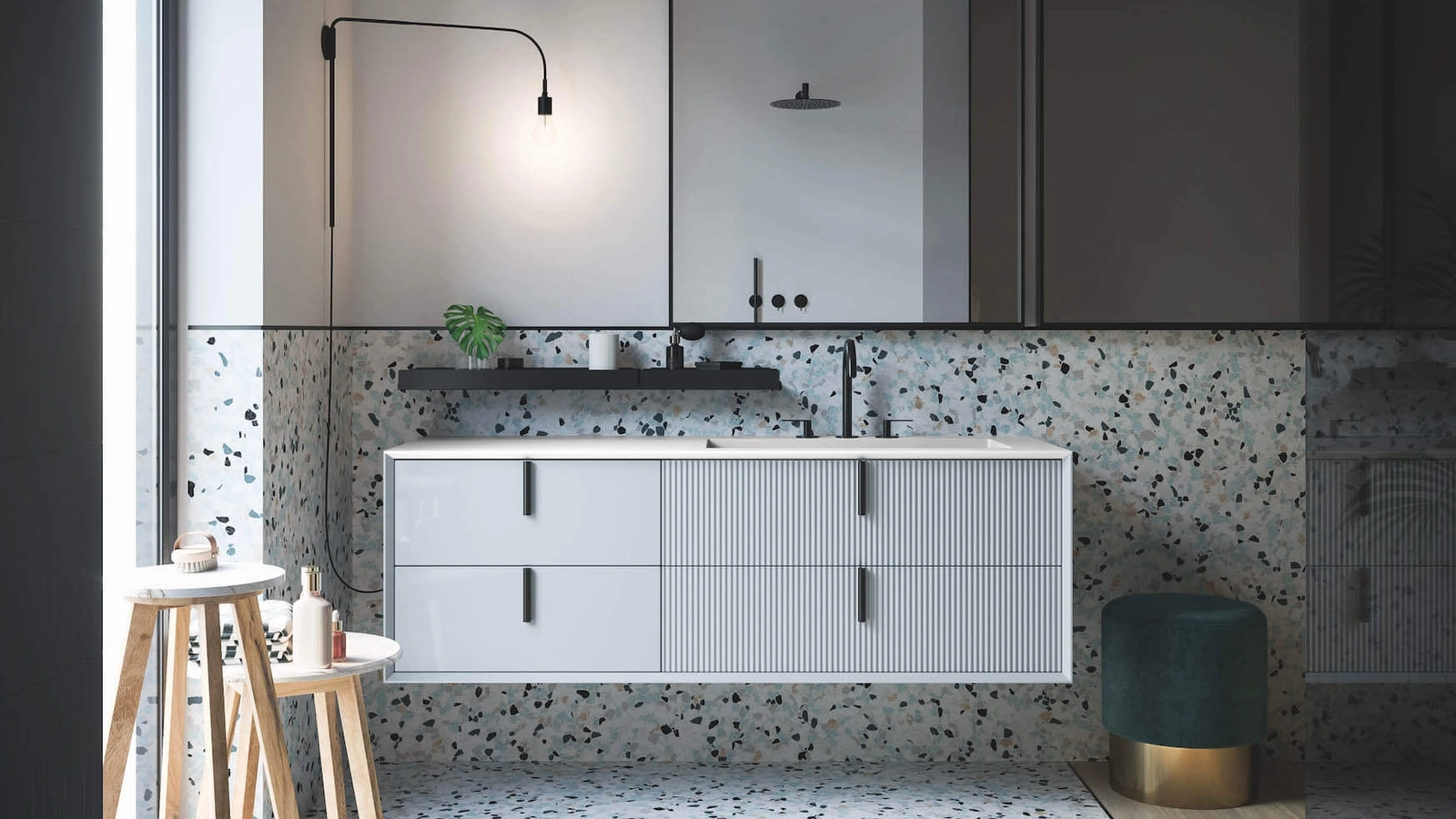 Mobile da Bagno sospeso laccato opaco Vertigo 10 di Puntotre