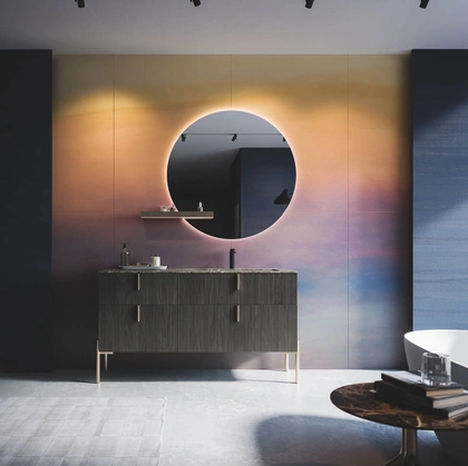 Mobile da Bagno a terra in polimerico finitura effetto legno Vertigo 13 di Puntotre