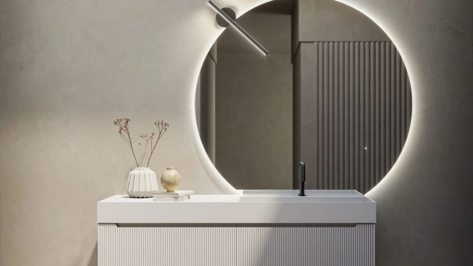 Mobile da Bagno sospeso laccato opaco Bianco Vertigo Evolution 04 di Puntotre