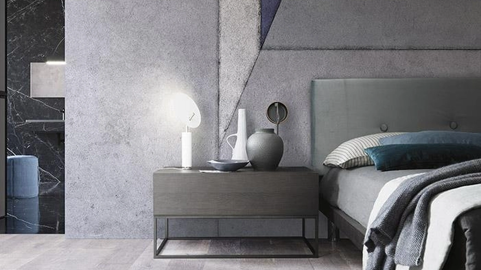 Comodino Cubo in frassino di Mobilgam