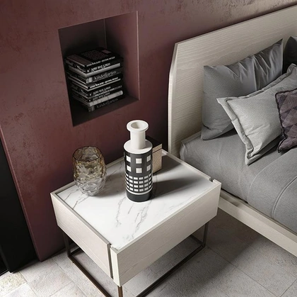 Comodino Cubo in frassino di Mobilgam