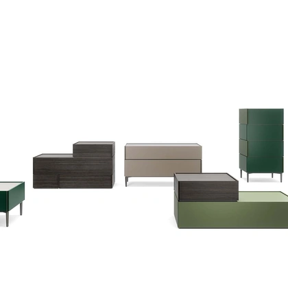 Gruppo Notte Giro Giro System in laccato o melaminico di Novamobili