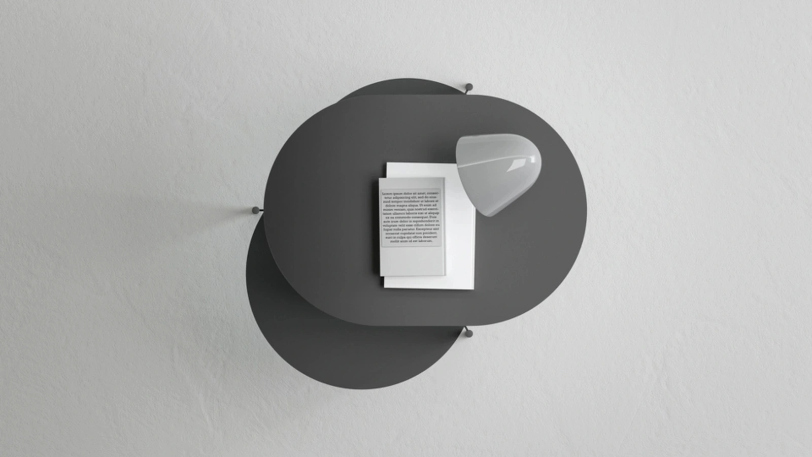 Comodino Loto in laccato e metallo di Caccaro