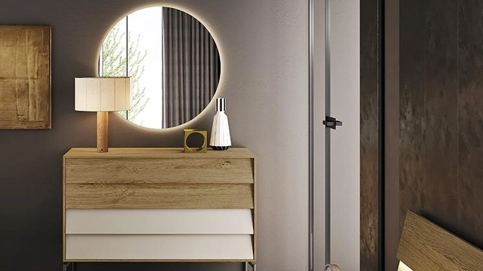 Comò Vela in legno e laccato di Mobilgam