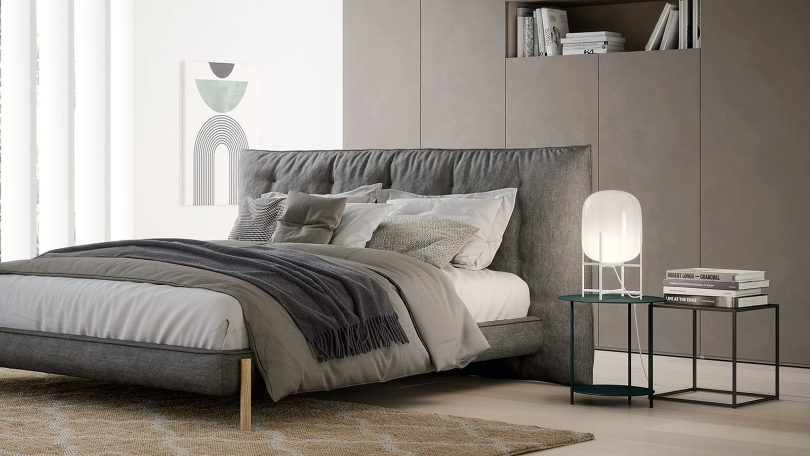 Comodino Team in laccato e metallo di Novamobili