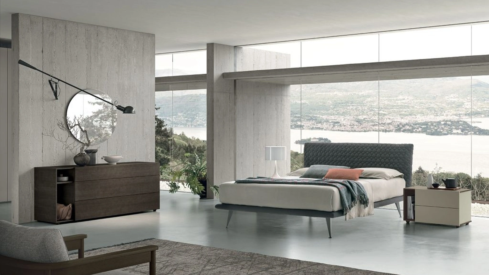 Gruppo Notte Theo in laccato o materico di Tomasella