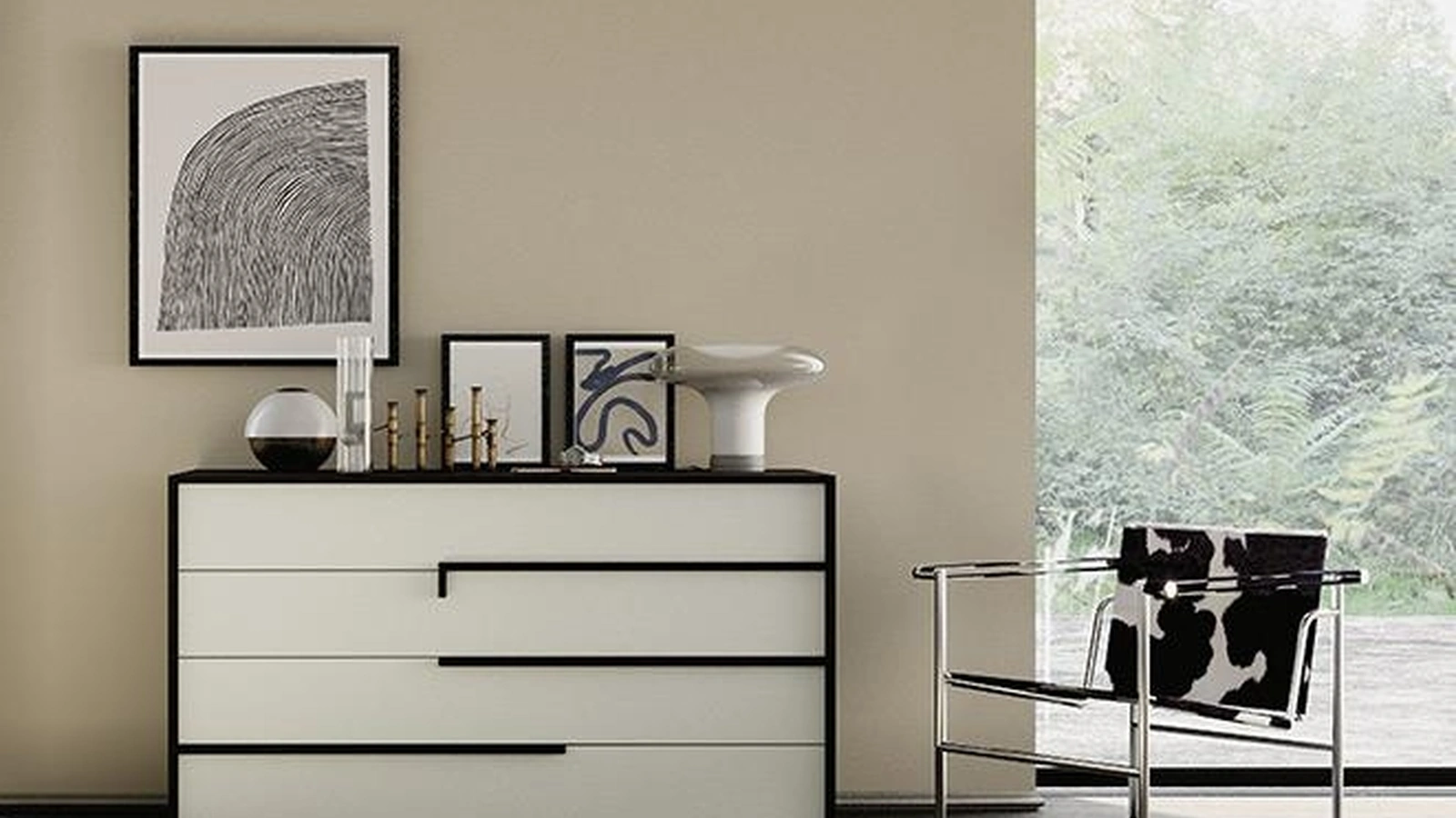 Comò York in laccato opaco di Mobilgam