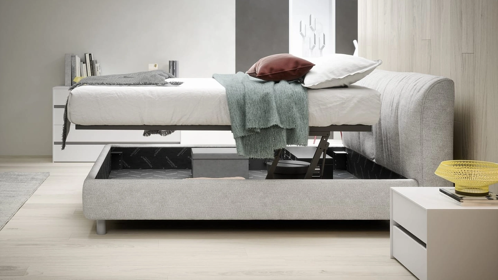 Letto Belleville con box contenitore di Novamobili