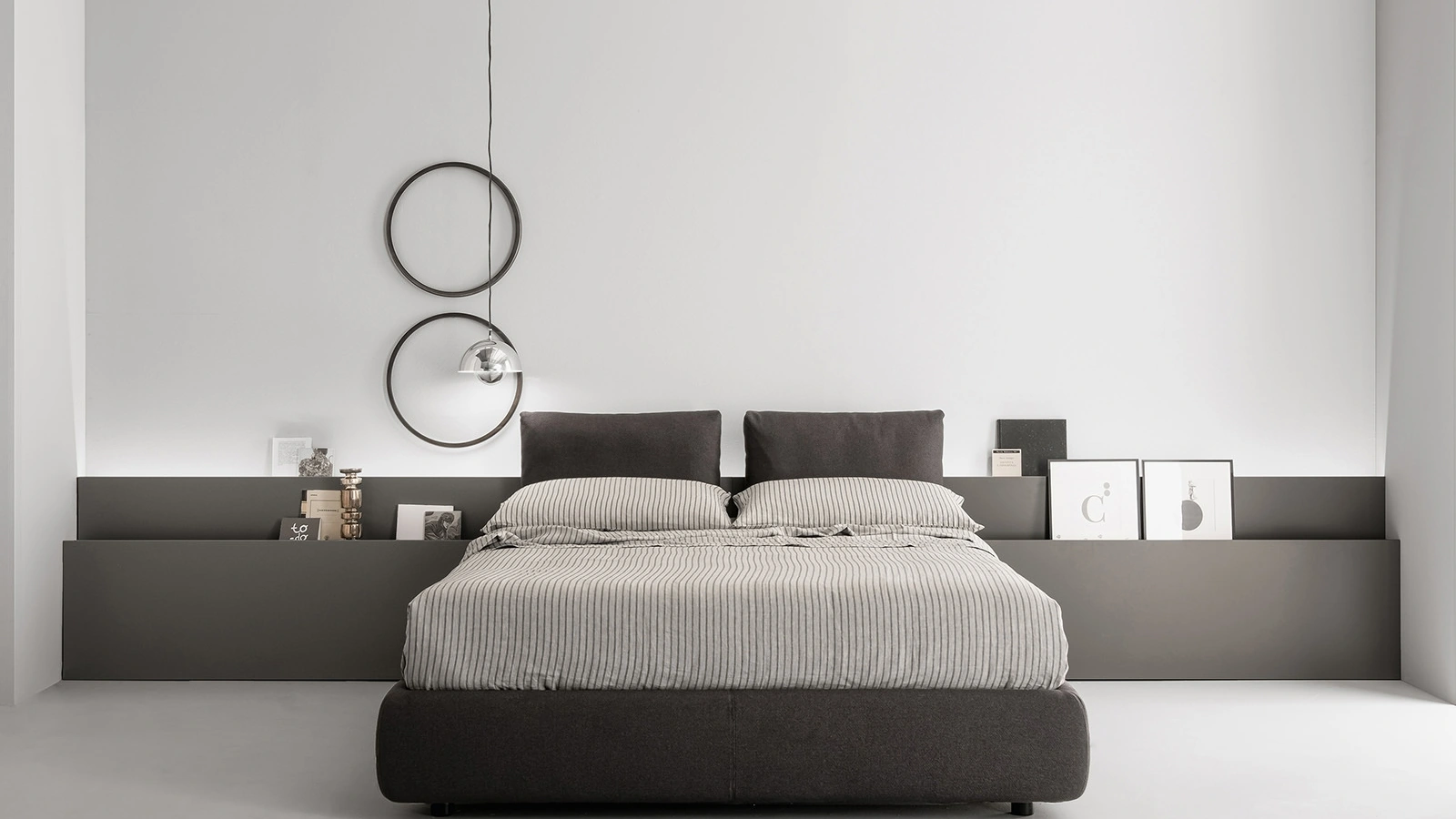 Letto Let'space in tessuto imbottito di Caccaro