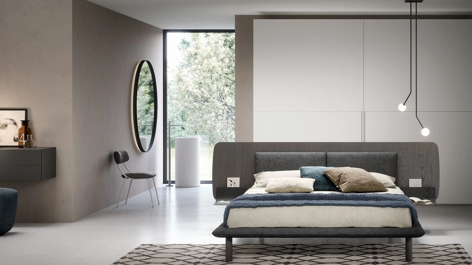 Letto Matisse con testiera di Novamobili