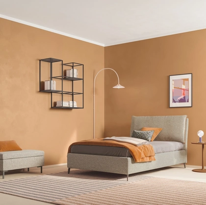 Letto Singolo in tessuto Blanca di Twils