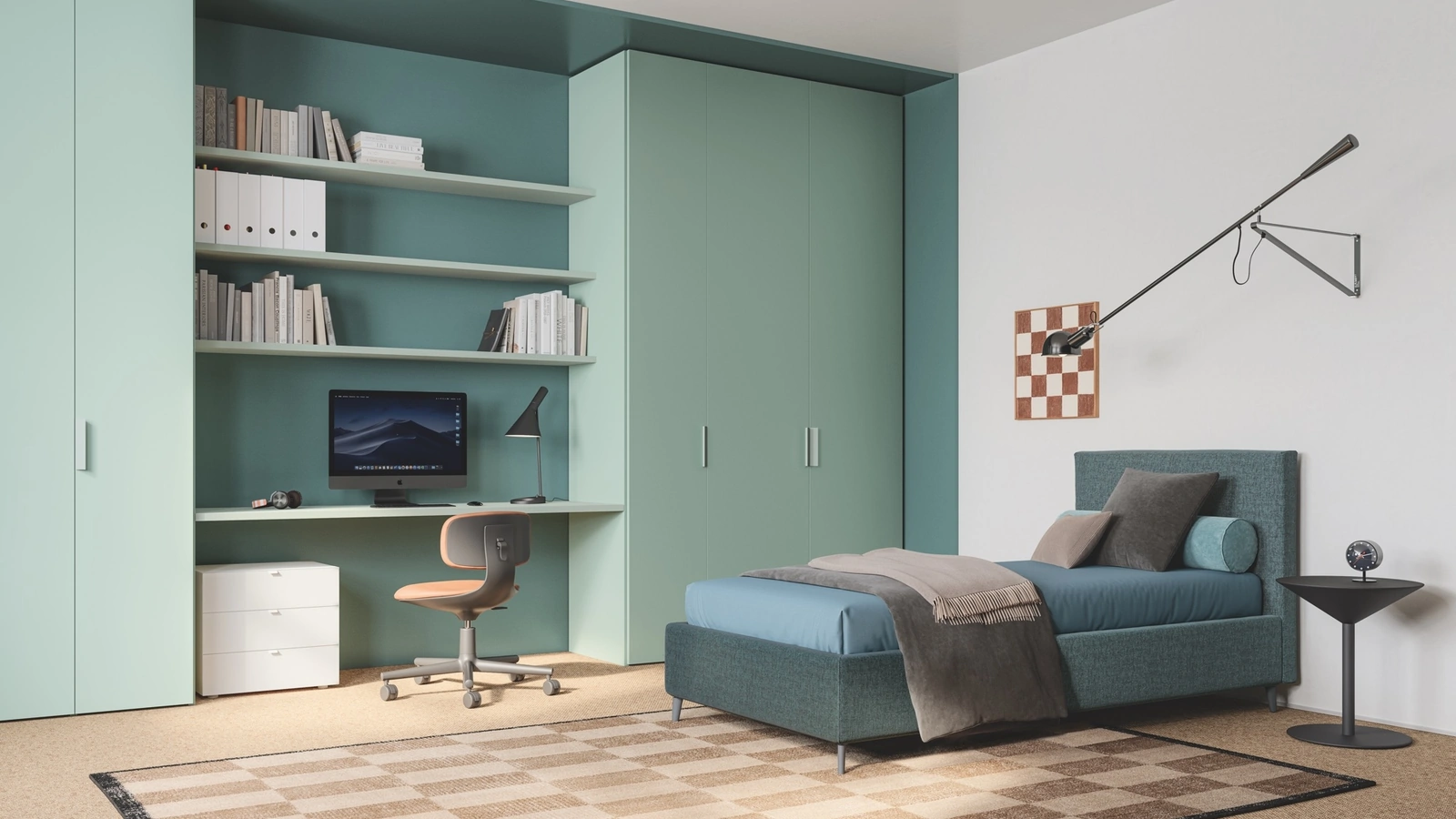 Letto Singolo in tessuto con box contenitore Max di Twils