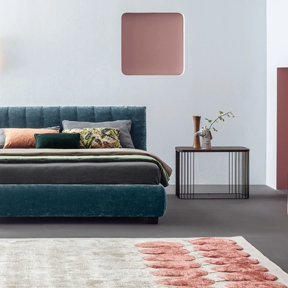 Letto imbottito con testiera trapuntata Thomas di Twils