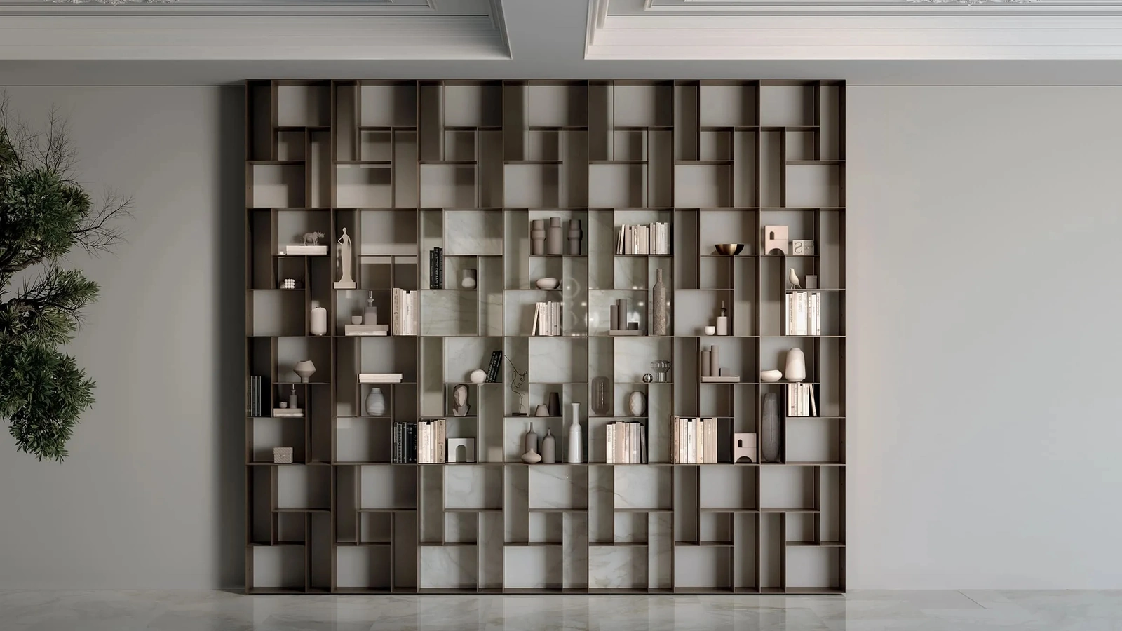 Libreria modulare in acciaio Atena di Bontempi