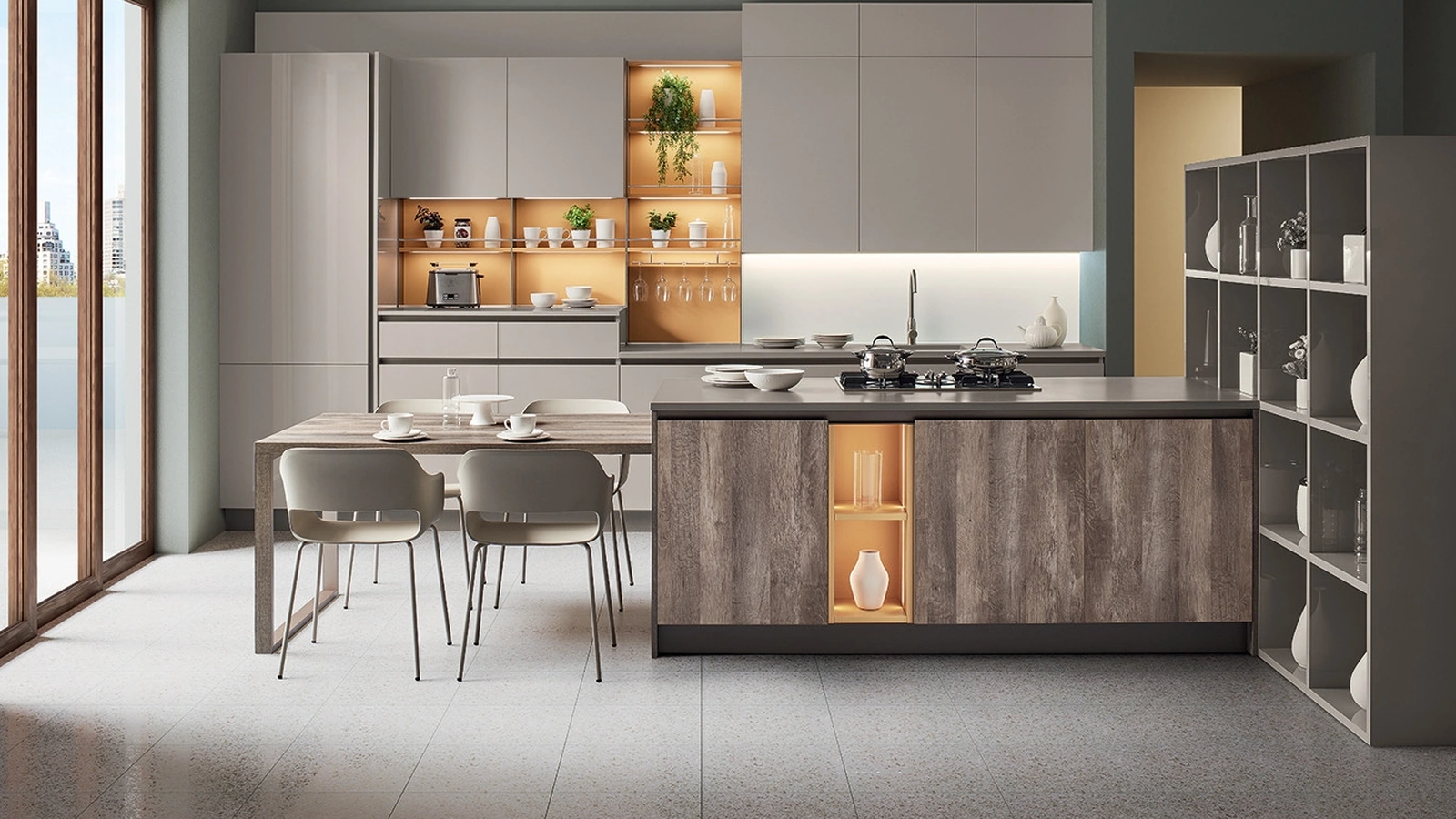 Libreria divisoria Living 06 di Veneta Cucine