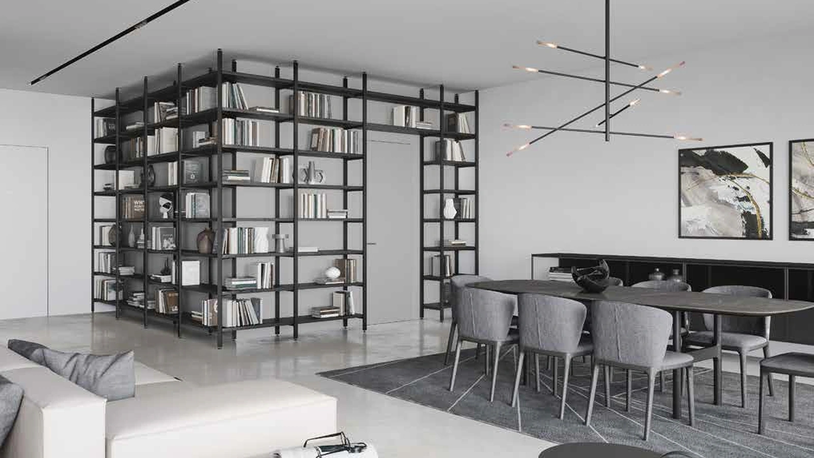 Libreria angolare Pontile di Novamobili