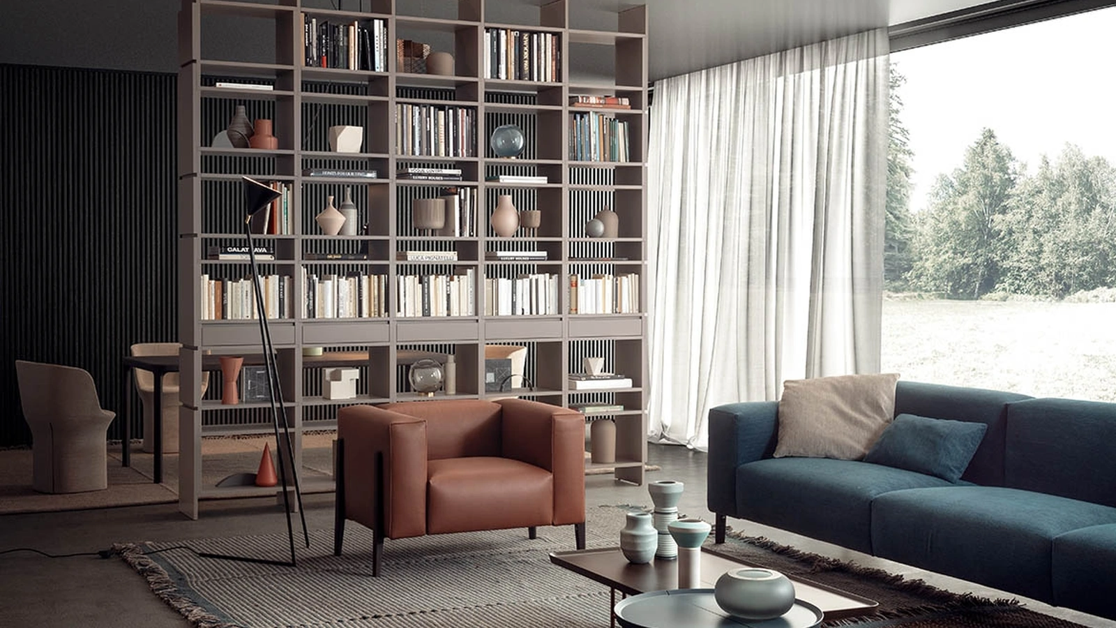 Libreria divisoria componibile Unless di Pianca