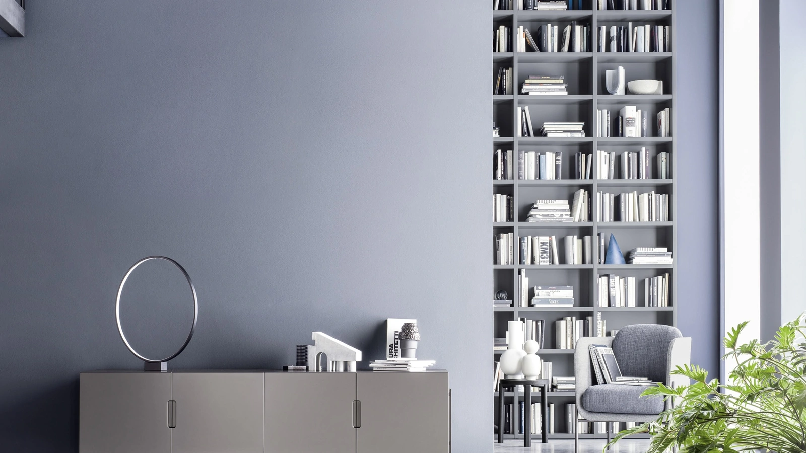 Madia Float in laccato opaco di Novamobili