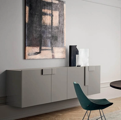 Madia sospesa in laccato opaco Ginevra di Pianca