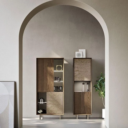 Madia Horizon Zen 1031 in legno e pietra di Mobilgam