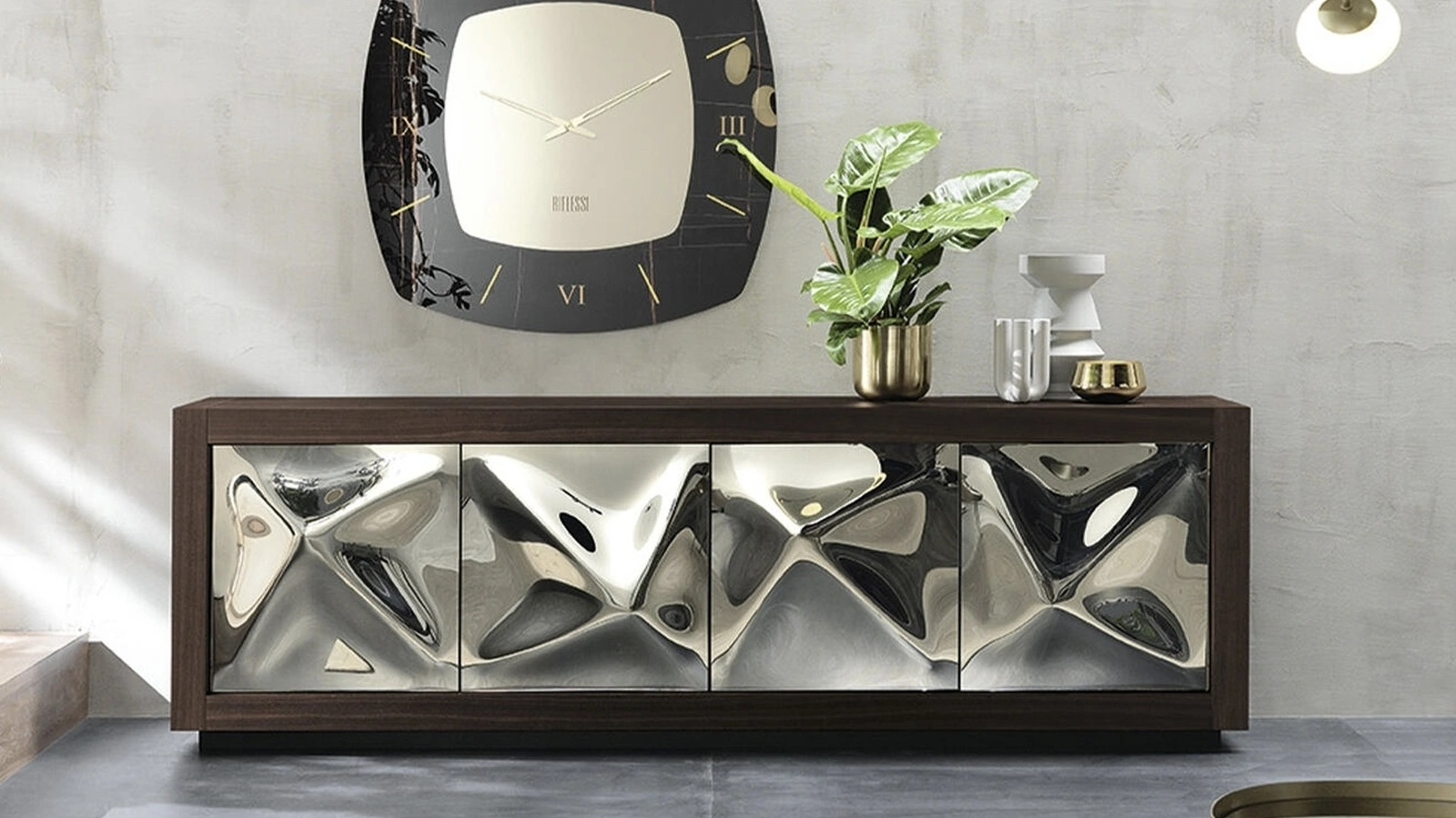 Madia Picasso Fiocco in cristallo fuso specchiante di Riflessi