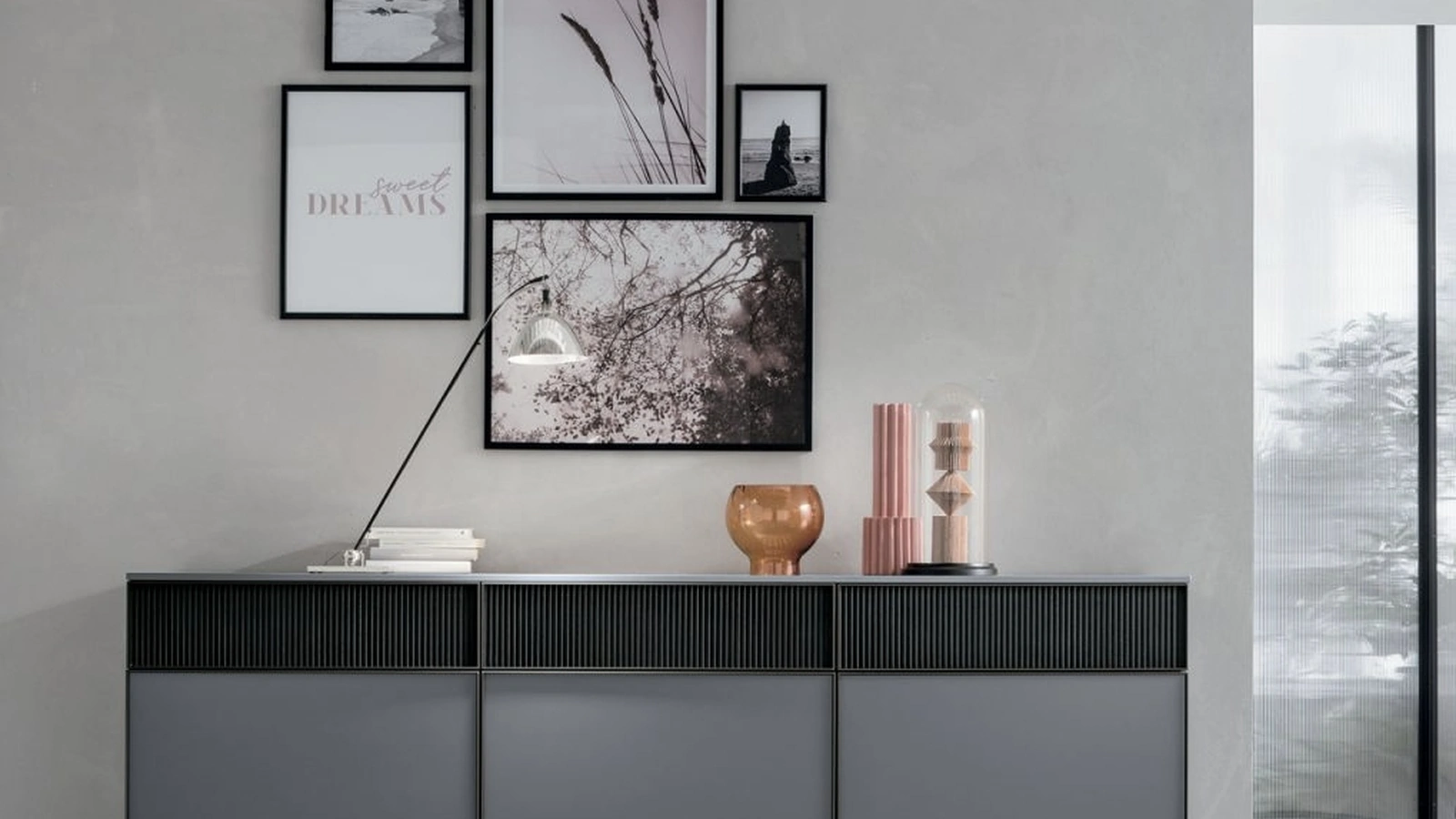 Madia Vinci in laccato opaco bromo di Tomasella