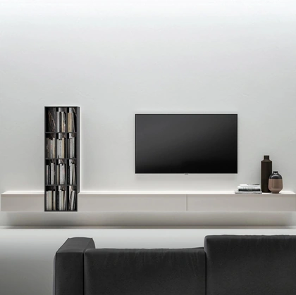 Mobile Porta Tv sospeso Freedhome con Libreria di Caccaro