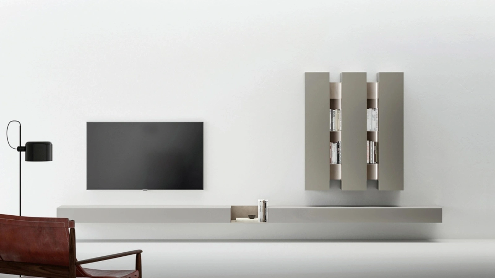 Parete Attrezzata Freedhome Composizione sospesa di Caccaro