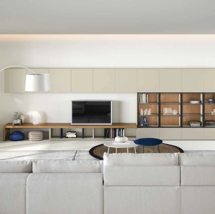 Parete Attrezzata Wall 30 04 in laccato opaco di Novamobili