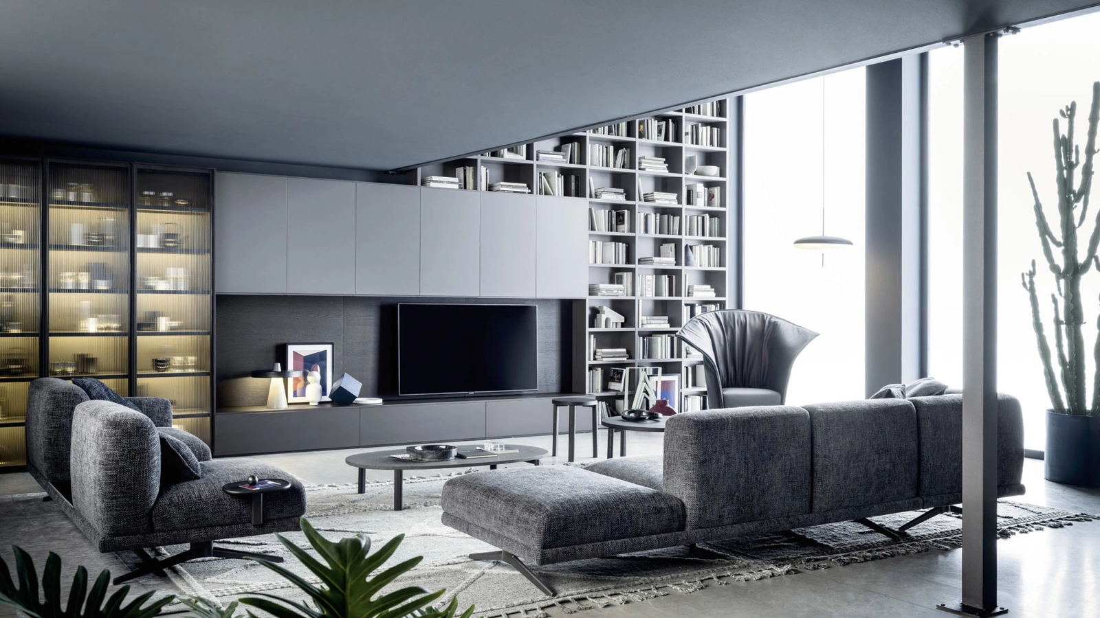 Parete Attrezzata Pannelli TV 01 di Novamobili