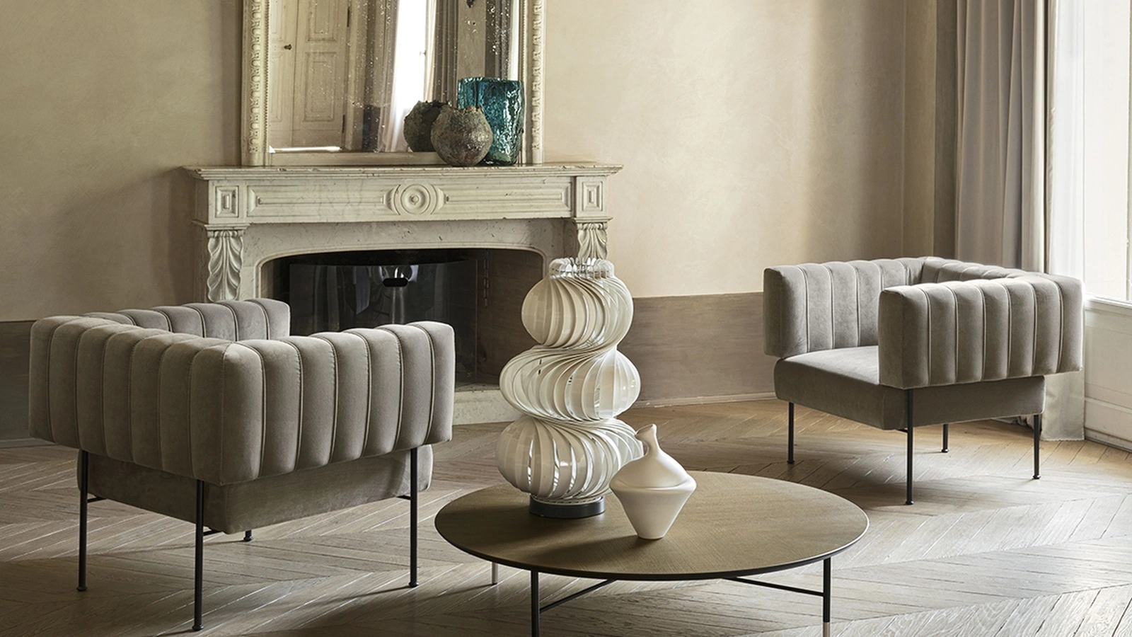 Poltroncina di design in tessuto Fedra di Pianca