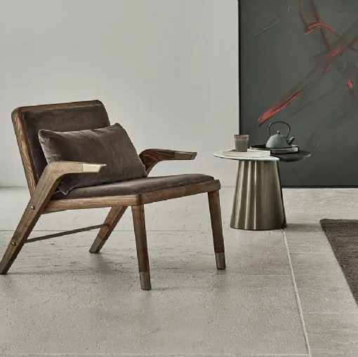 Poltroncina Esse Lounge in tessuto di Pianca