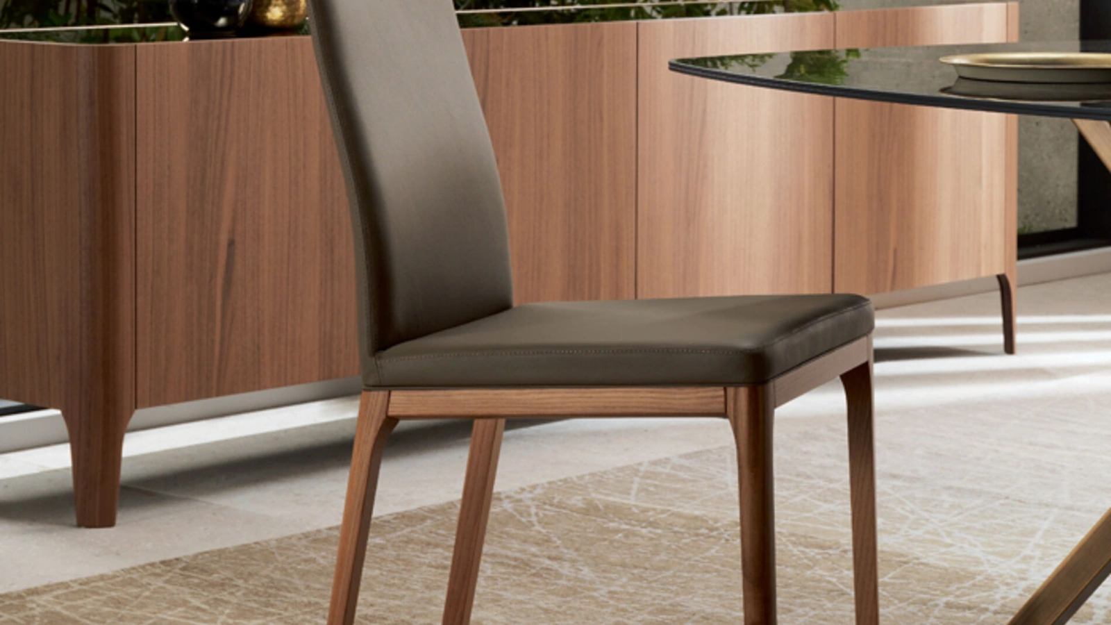 Sedia in pelle Angy di Riflessi