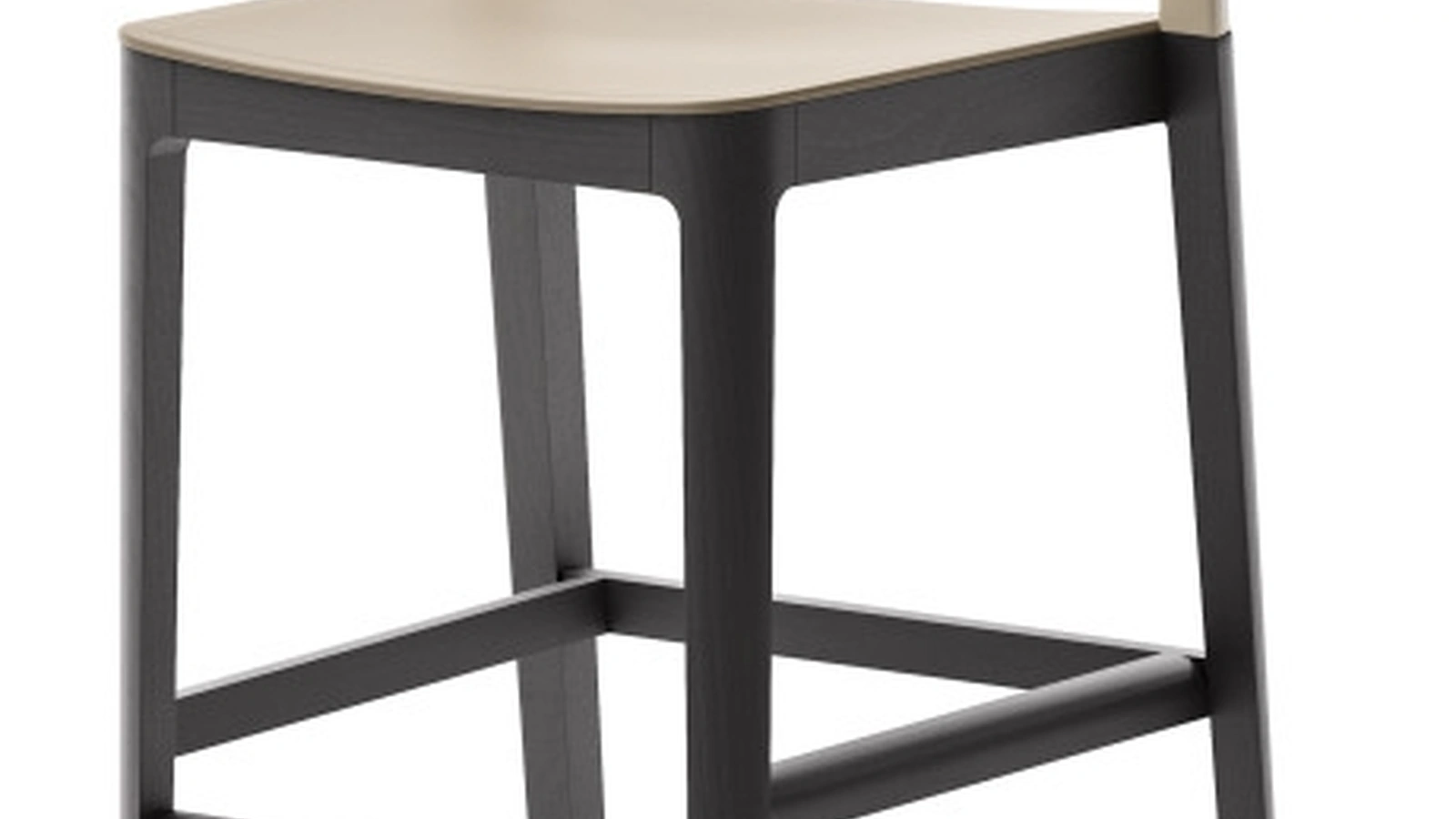 Sgabello Atelier in polipropilene con struttura in legno di Veneta Cucine