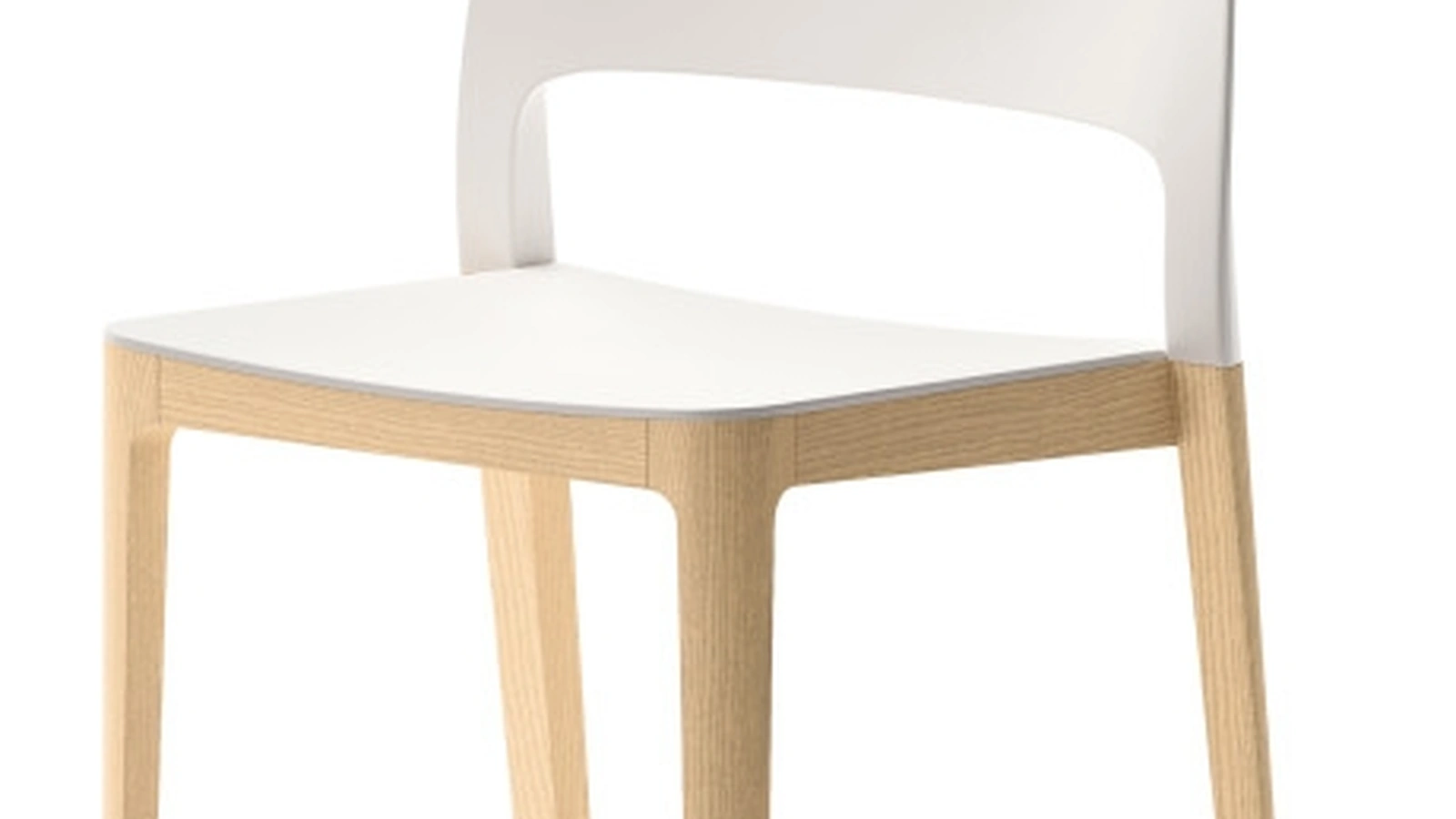 Sedia impilabile Atelier in polipropilene con struttura in legno di Veneta Cucine