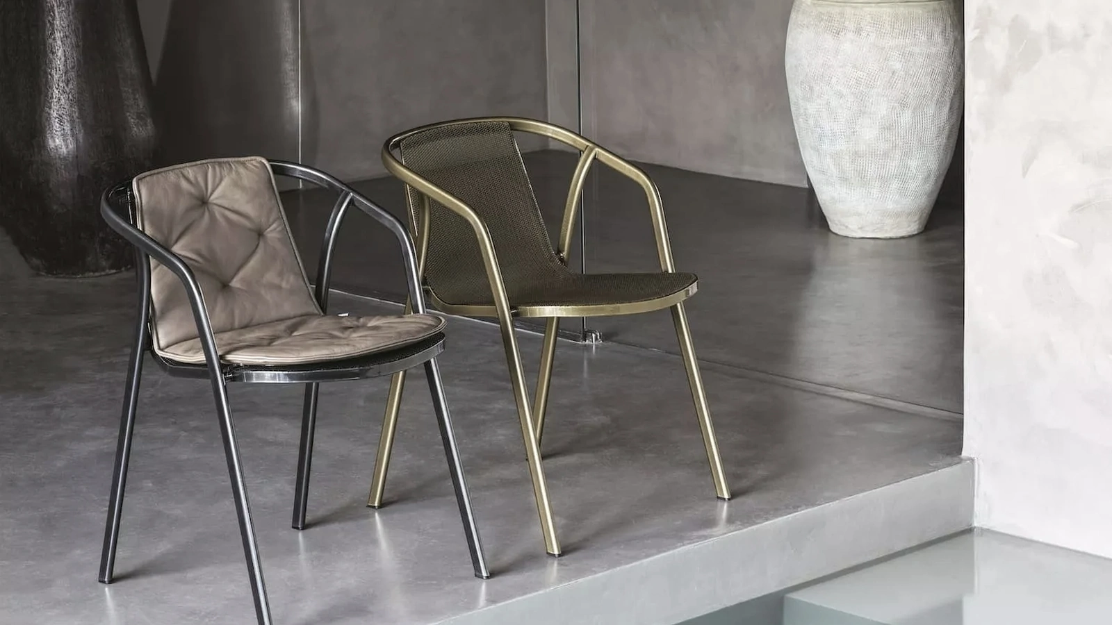 Sedia Ines in metallo laccato di Bontempi