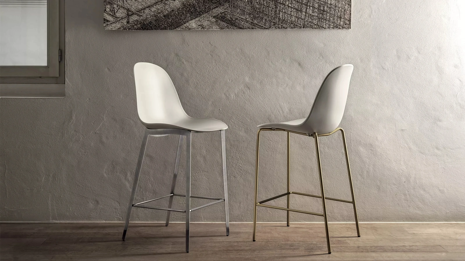 Sgabello in polipropilene Mood di Bontempi