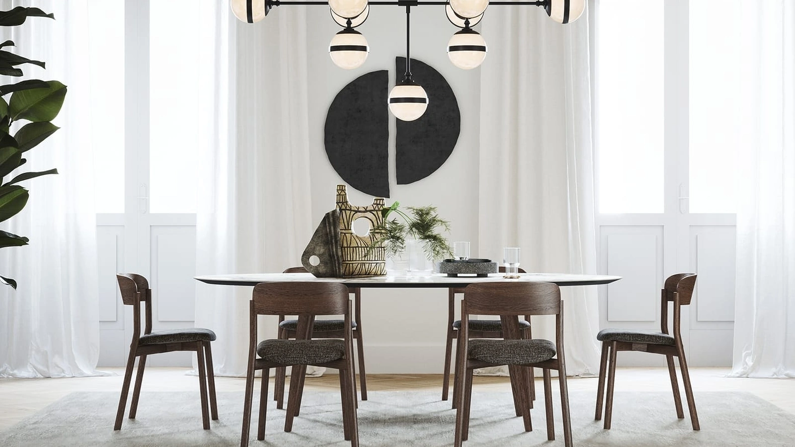 Sedia Ellen in legno e tessuto di Novamobili