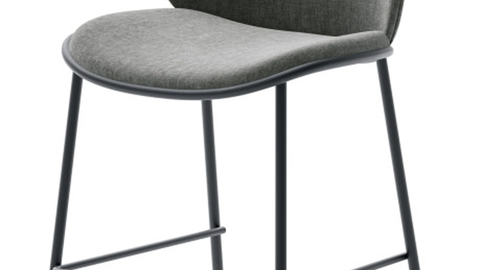 Sgabello Fluffy in tessuto imbottito di Veneta Cucine